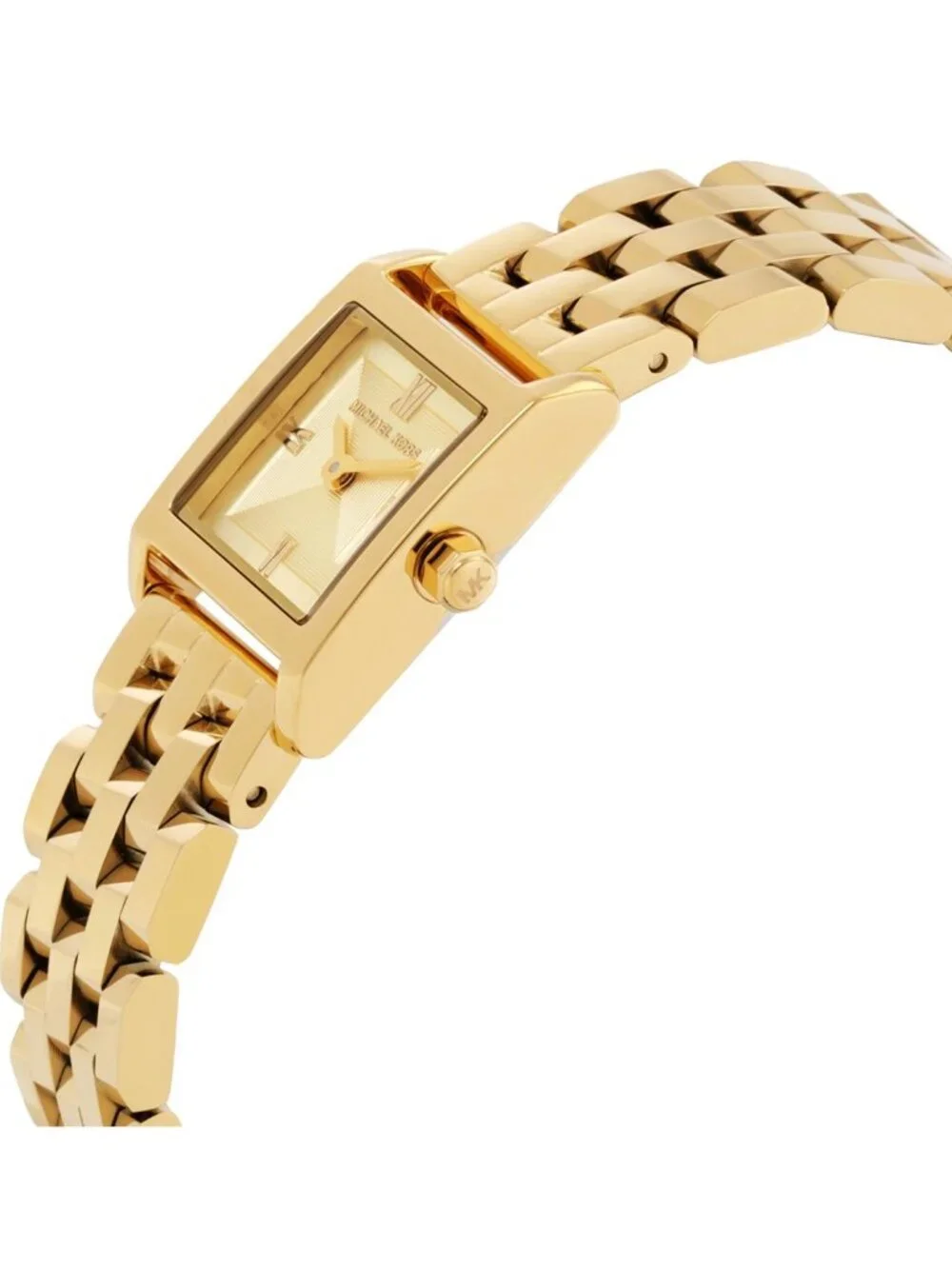 NWT Michael Kors Micro Georgie Quartz Gold Dial Ladies Watch